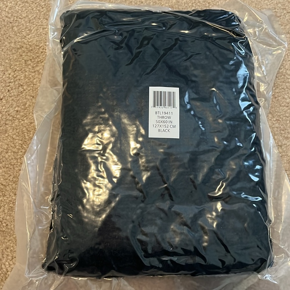 Mystery Black Throw Blanket